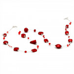 Andromeda vermelho - colar choker vermelho de vidro de murano vermelho de veneza