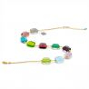 Schissa pastel primavera - colar multicolorido pastel claro real vidro murano