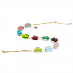 Schissa pastel voorjaar - ketting multicolor licht pastel in real-murano-glas