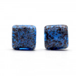 Cufflinks blue avventurine in genuine murano glass from venice