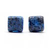 Gemelos azul avventurine en auténtico cristal de murano de venecia