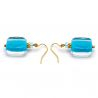 Ohrringe blau murano glas
