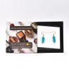 Schissa pastel blue - blue murano glass earrings genuine venice glass