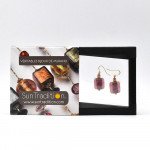 Schissa pastel amethyste - boucles d'oreilles amethyste bijou en veritable verre de murano