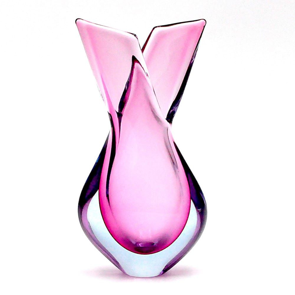 Vase aus echte murano glas sommerso parma-venedig