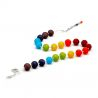 Ball satin rainbow - multicolored murano glass satin necklace