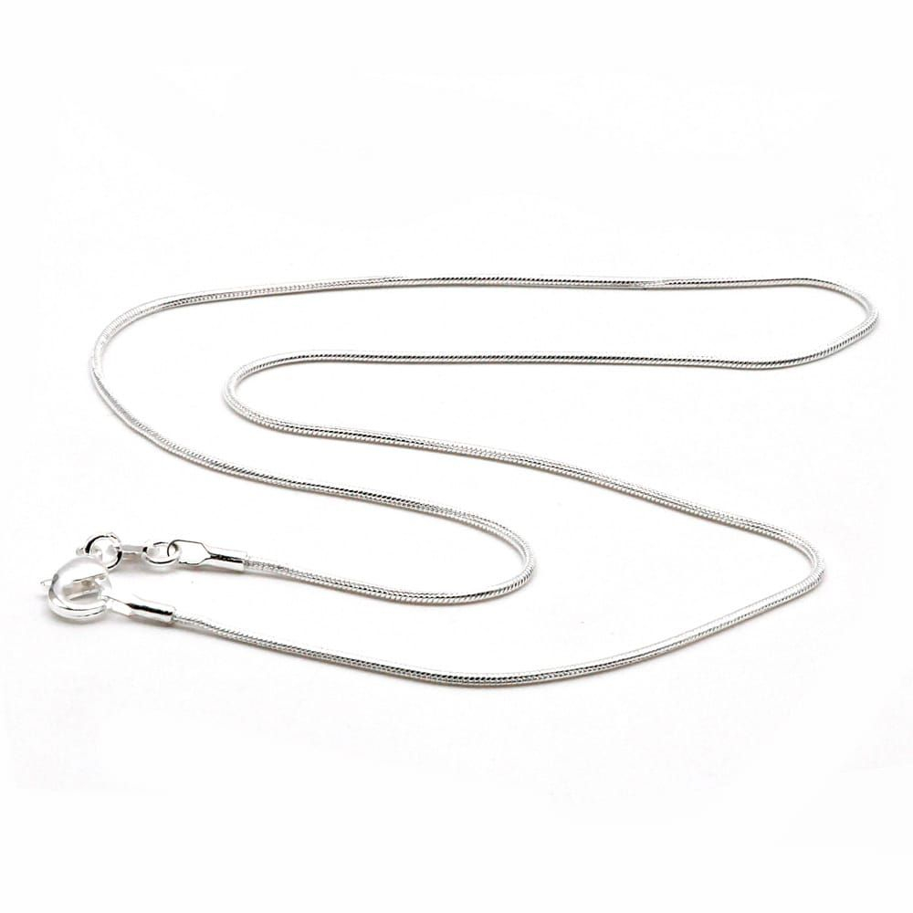 Halsband silver mesh orm 1mm längd 45 cm