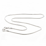 Collana in argento maglia serpente 1mm lunghezza 45 cm