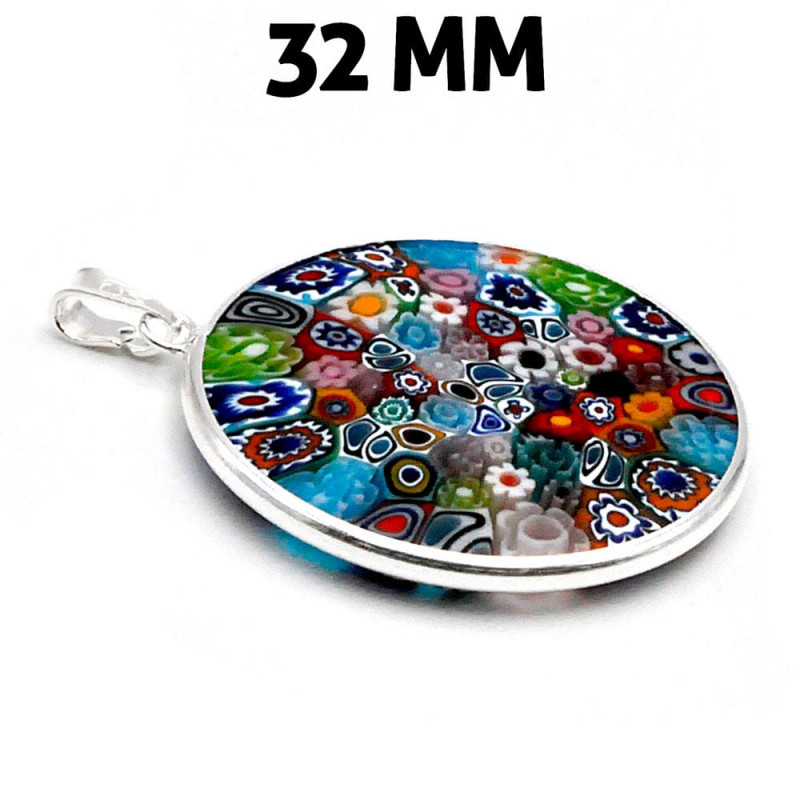 Pendant murano glass millefiori venice