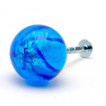 Knoppen blauw lade en kasten van murano-glas