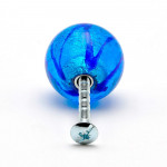 Knoppen lade en kasten blauw van murano-glas