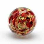 Red and gold buttons drawer and cupboards murano glass