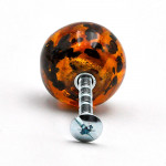 Orange gold buttons drawer and cupboards murano glass