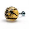 Black and gold buttons drawer and cupboards murano glass