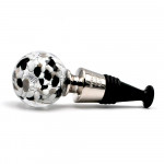 White and black murano glass bottle stopper