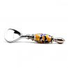 Blue, yellow and silver bottle opener in murano glass