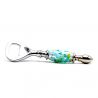 Blue, green and silver bottle opener in murano glass