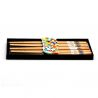 5 knives and chopsticks holders white spotted murano glass