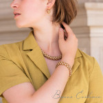 White renaissance necklace and gold gilded woven gold