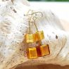 Pendientes cristal murano oro joyas en verdadero cristal de murano venecia