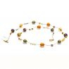 Long amber murano glass necklace