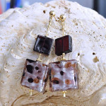 Boucles d'oreilles murano parme