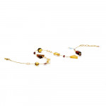 Kette bernsteinfarben gold murano glas