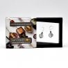 Pastiglia silver crepato - leverback silver earrings jewelry real glass murano from venice