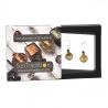 Pastiglia goud crepato - leverback oorbellen gouden echt glazen murano glazen sieraden uit venetië