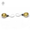 Leverback gold earrings jewelry real glass murano from venice