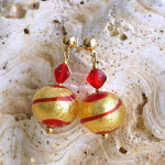 Boucles d'oreilles murano rouge