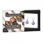 Pastiglia notte aventurine lilac - leverback aventurine lilac earrings jewelry glass murano from venice