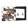 Pastiglia notte multicoloured silver - leverback multicoloured silver earrings murano glass