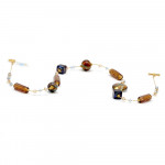 Gold murano glass necklace