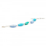 Armband blauw murano glas