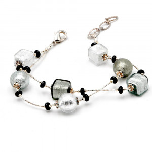 Penelope argent - bracelet en argent verre de murano de venise