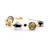 Black and gold murano glass bracelet genuine murano glass venice