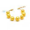 Gold bracelet - gold murano glass bracelet from venice