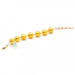 Gold bracelet - gold murano glass bracelet from venice