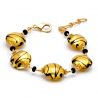 Gold bracelet - genuine murano glass bracelet venice