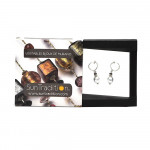 Penelope argent - boucles oreilles non percee argent en veritable verre de murano de venise