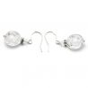Leverback aventurine white earrings jewelry real glass murano from venice 