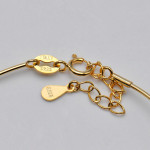 Bracelet fin plaque or 18k