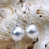 Silver earrings - silver murano glass earrings genuine venice murano glass