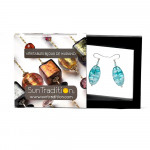 Dory turquoise - turquoise murano glass earrings genuine from venice