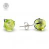 Anise green genuine murano glass stud earrings from venice