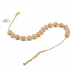 Beige opaline necklace in genuine murano glass from venice