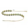 Green opaline murano glass necklace 