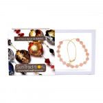 Collier opaline rose en veritable verre de murano de venise