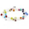 Multicolored halsband i äkta murano glas från venedig